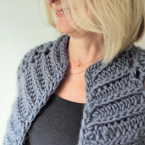 Easy Crochet Chunky Cardigan - Lindisfarne Cardigan