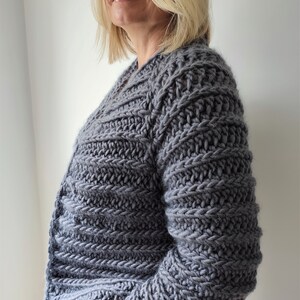 Easy Crochet Chunky Cardigan - Lindisfarne Cardigan