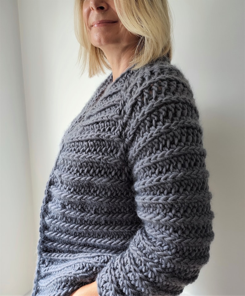 Easy Crochet Chunky Cardigan - Lindisfarne Cardigan