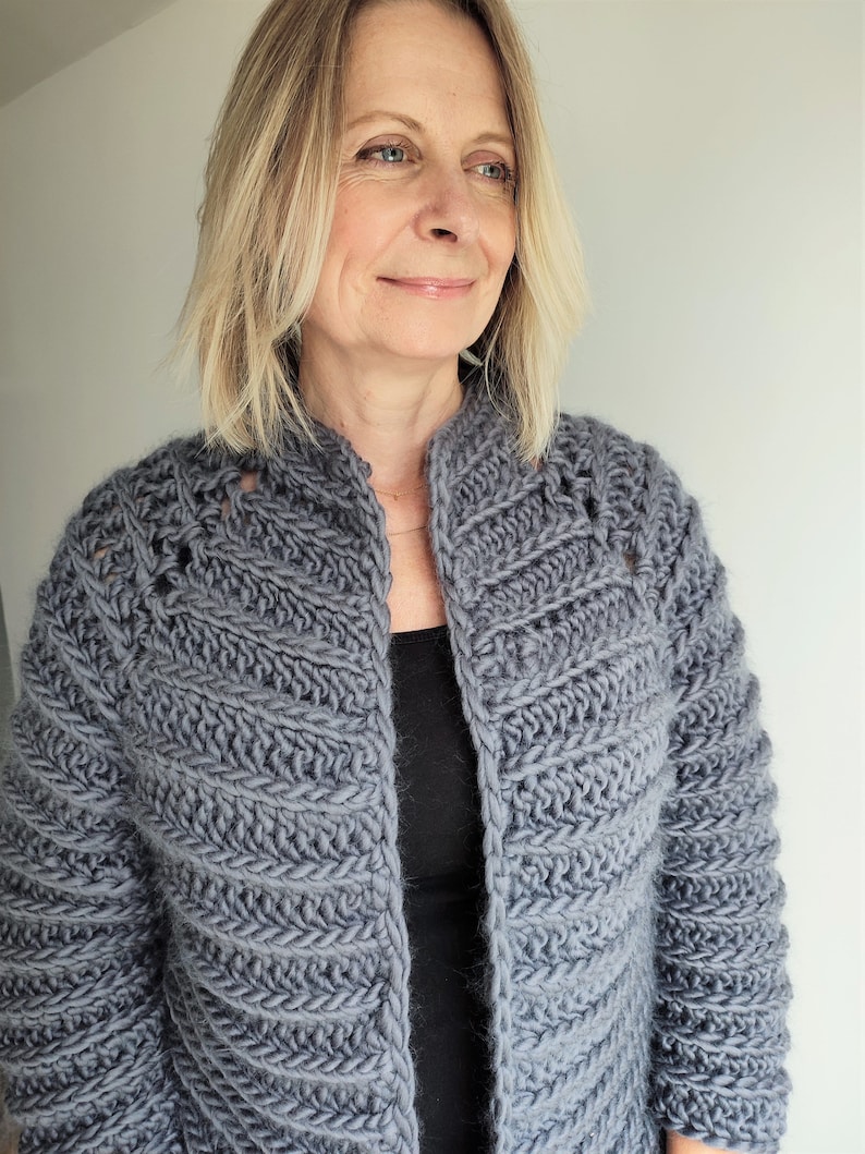 Easy Crochet Chunky Cardigan - Lindisfarne Cardigan