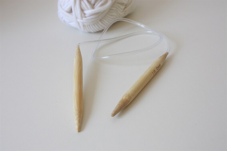 Beginner /& Kids Knitting Needles Chunky Knit Needles Circular Knitting Needles Bamboo knitting needles 12mm Wooden Needles Knitting Gift