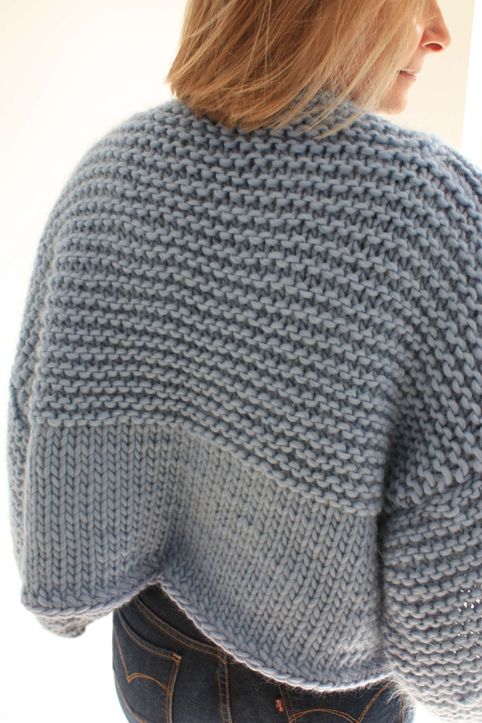 Knitting Kit Learn to Knit Kit Chunky Cardigan Knitting Kit Etsy UK