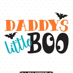Daddys Little Boo SVG-bestand, Halloween SVG, jongens Halloween Shirt SVG ontwerp, Halloween opstrijkbare bestand, Halloween Clipart