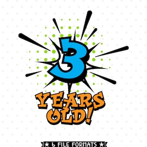 Jungen 3. Geburtstag SVG Datei, SuperheldEn Geburtstag SVG, 3. Geburtstag Shirt Plotterdatei, Jungen Superheld SVG, Drei Jahre SVG Plotterdatei