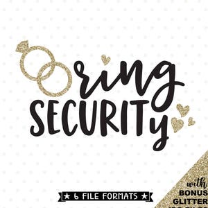 RIng Security SVG, Ringträger SVG, Braut Party Bügelbild Shirt Design, Ring Sicherheit Plotterdatei, Ring Bearer Sign Vinyl Decal Datei