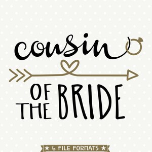 Primo de la novia archivo SVG, Regalo de fiesta nupcial, Archivo de corte de boda, Diseño SVG de camisa de fiesta nupcial, Svg de boda, Archivo vectorial cortable