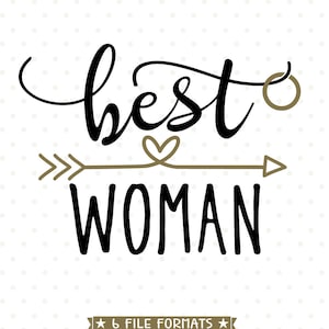 Mejor SVG de mujer, Camisa de fiesta nupcial Plancha en diseño, archivo SVG de Bestman para mujeres, archivo de artesanía de vinilo de regalo de fiesta nupcial, SVG de boda