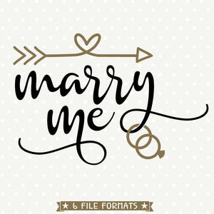 Marry Me SVG, Engagement SVG vinyl craft file, Wedding Proposal digital cut file, Pop the Question svg-bestand, Getting Engaged HTV-bestand