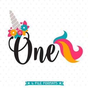 1er cumpleaños SVG, Unicorn Birthday SVG, Unicorn Party svg, primer cumpleaños plancha en archivo, 1er cumpleaños camisa SVG archivo, archivo cortado de un año