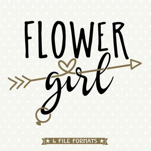 Blumenmädchen Schneidebrett, Diy Braut Party Geschenke, Blumenmädchen SVG Datei, Hochzeit Bügelbild, Kommerzielle Plotterdatei, Vinyl SVG