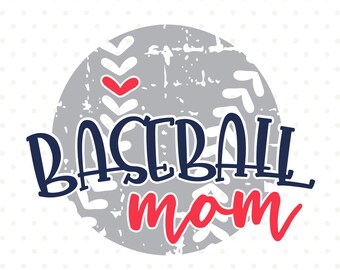 Grunge Baseball Mom SVG: Beunruhigt Aufbügeln Transfer (digitaler Download)