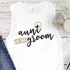 Aunt of the Groom SVG Datei, Hochzeit SVG, Braut Party Shirt, T-Shirt Design für Bräutigam Familie, Hochzeitsparty SVG