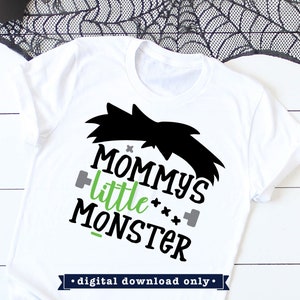 Mommys Little Monster SVG-bestand, Halloween SVG, jongens Halloween Shirt SVG ontwerp, val opstrijkbare bestand, Monster SVG, Halloween clipart