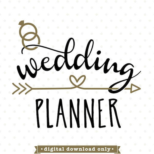 Wedding Planner SVG file, Bridal Party Shirt Iron on design, Wedding SVG file