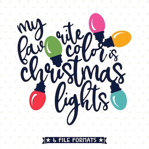Minha cor favorita é o arquivo SVG de luzes de Natal