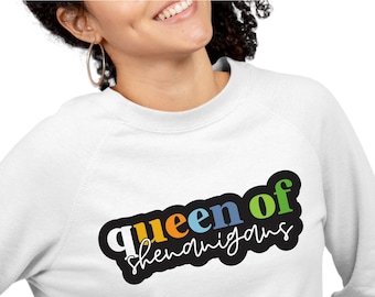 Saint Patrick's Day SVG and PNG files | Queen of Shenanigans SVG tshirt design for Cricut and Silhouette or Iron on Transfer
