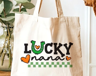 Lucky Nana SVG and PNG files | St Patrick's Day SVG tshirt design for Cricut and Silhouette with commercial license