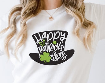 Happy St Patrick's Day SVG and PNG files | Leprechaun tshirt design for use with Cricut and Silhouette