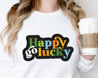 Lucky SVG and PNG files | St Patrick's Day tshirt design | Happy Go Lucky SVG for Cricut and Silhouette or Iron on Transfer