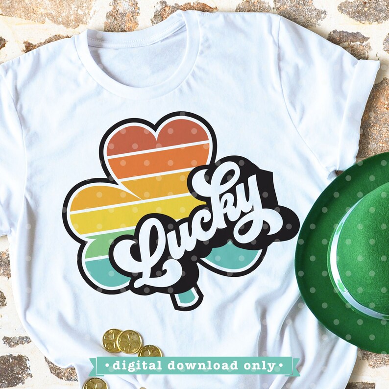 Download Art Collectibles Clip Art Retro St Patricks Day Svg Lucky Svg File Rainbow Shamrock Svg St Patricks Day Svg St Patricks Day Sublimation St Patricks Day Png