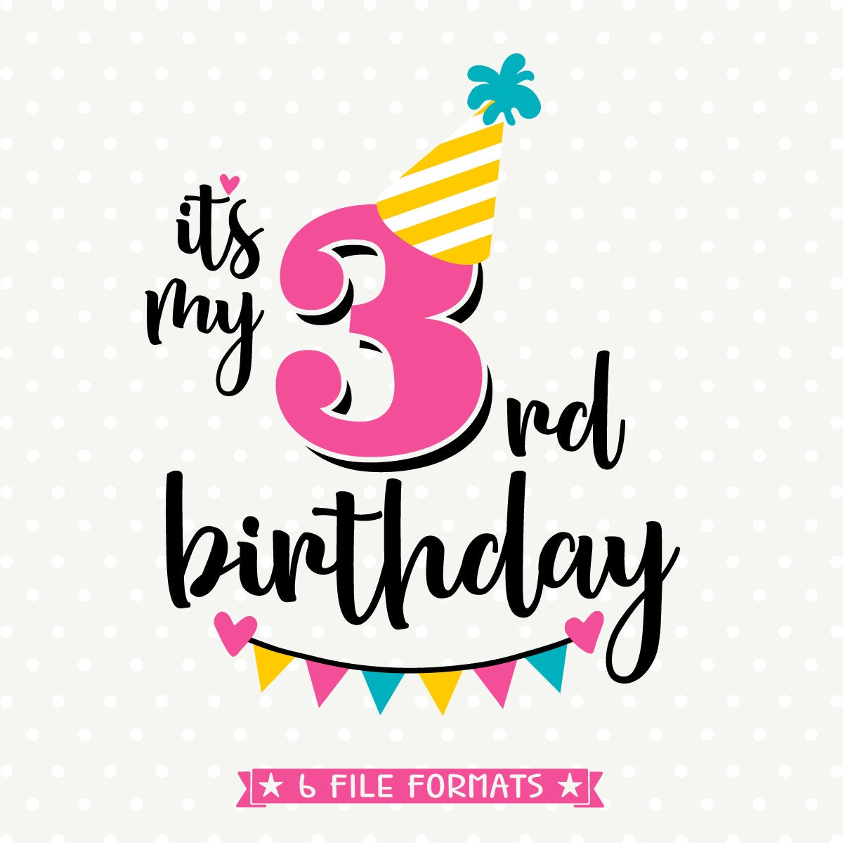 My 3rd Birthday SVG Cutting File 3rd birthday cutting file third birthday svg third birthday cut file 3rd birthday cut file
