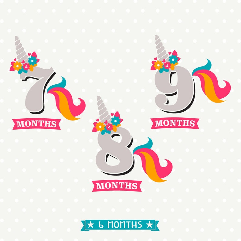 Girl Milestone SVG files Monthly Baby Milestone files | Etsy
