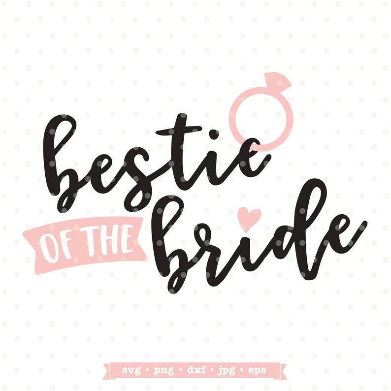Download Bestie of the Bride SVG design wedding party mask svg files | Etsy