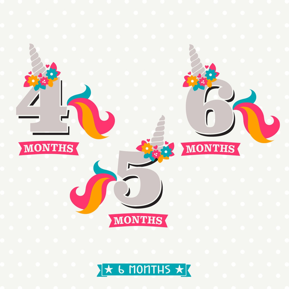 Download Monthly Baby Milestone files Baby Monthly Milestone SVG | Etsy
