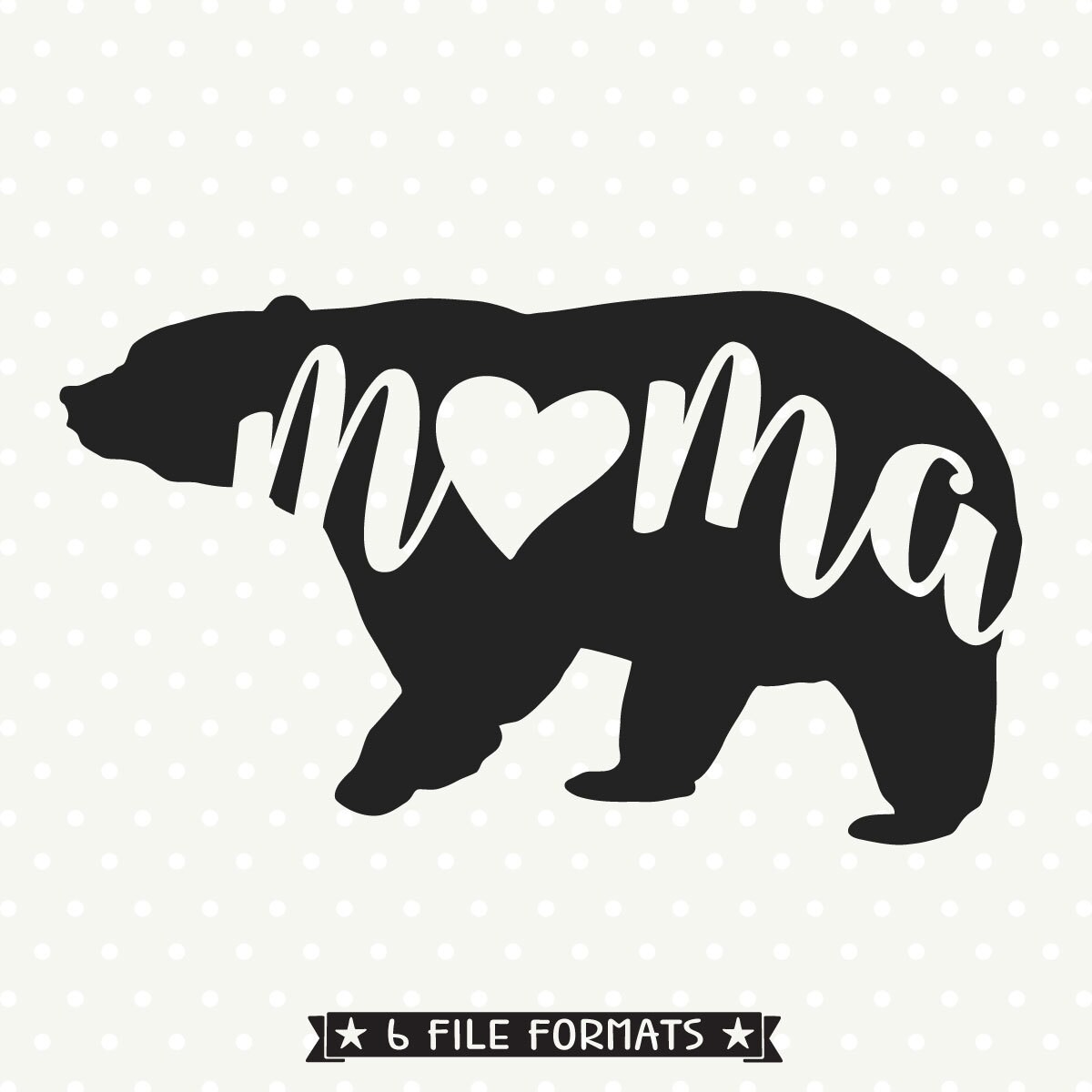 Download Mama Bear silhouette file Bear Family SVG file Bear svg | Etsy