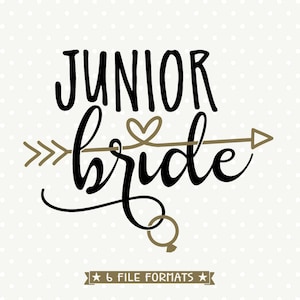 Junior Braut SVG, Brautjungfer Geschenk SVG, DIY Braut Party Geschenk, Hochzeit Party Plotterdatei, Kommerzielle svg, svg Plotterdatei, Hochzeit dxf