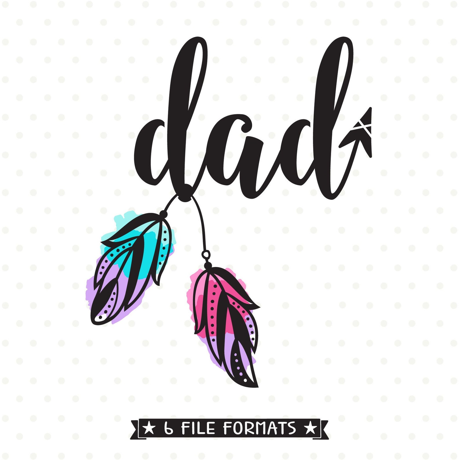 Dad SVG Iron on transfer shirt design for Dad Arrow SVG cut Etsy