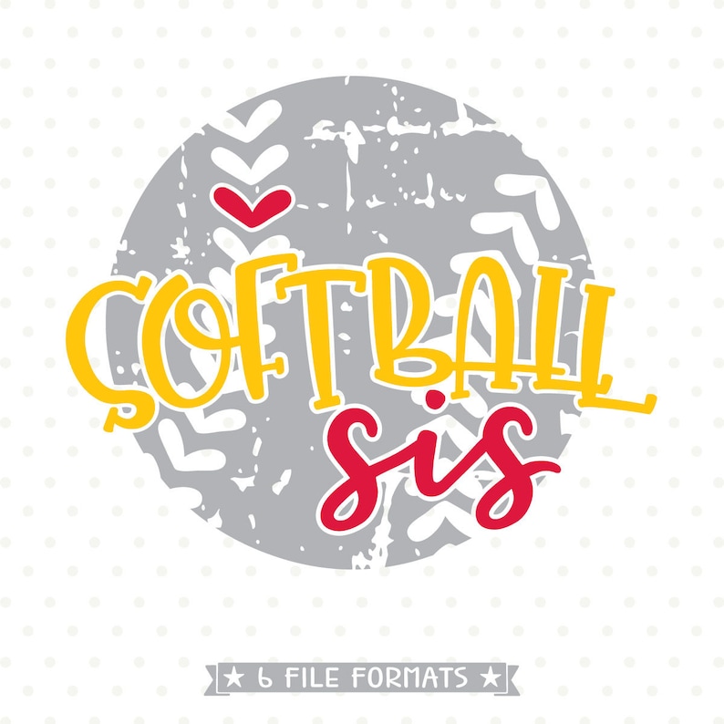 Distressed Softball Svg File Softball Sis Svg Grunge Etsy