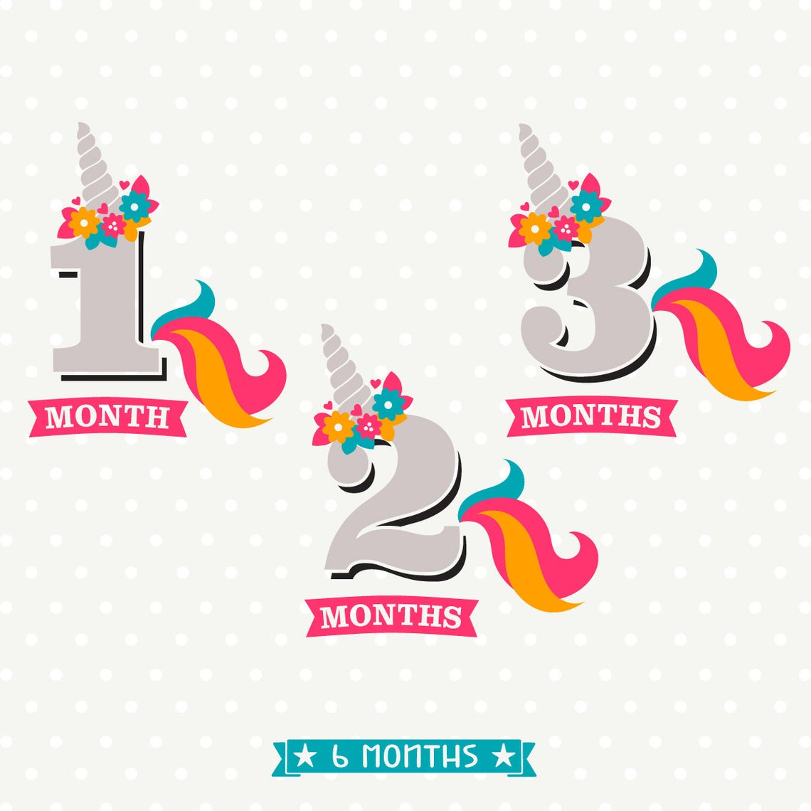Download Monthly Baby Milestone files Baby Monthly Milestone SVG | Etsy