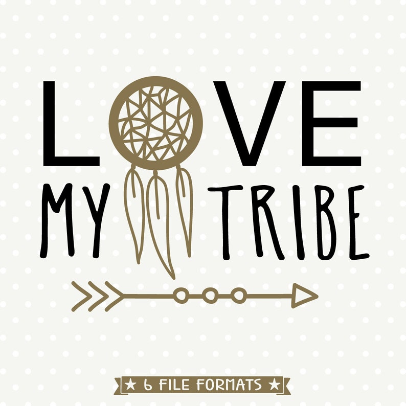 Tribal Vector Art, Family DXF, Love My Tribe SVG, Commercial cut file, SVG cut file, svg download for vinyl cutting machines image 1