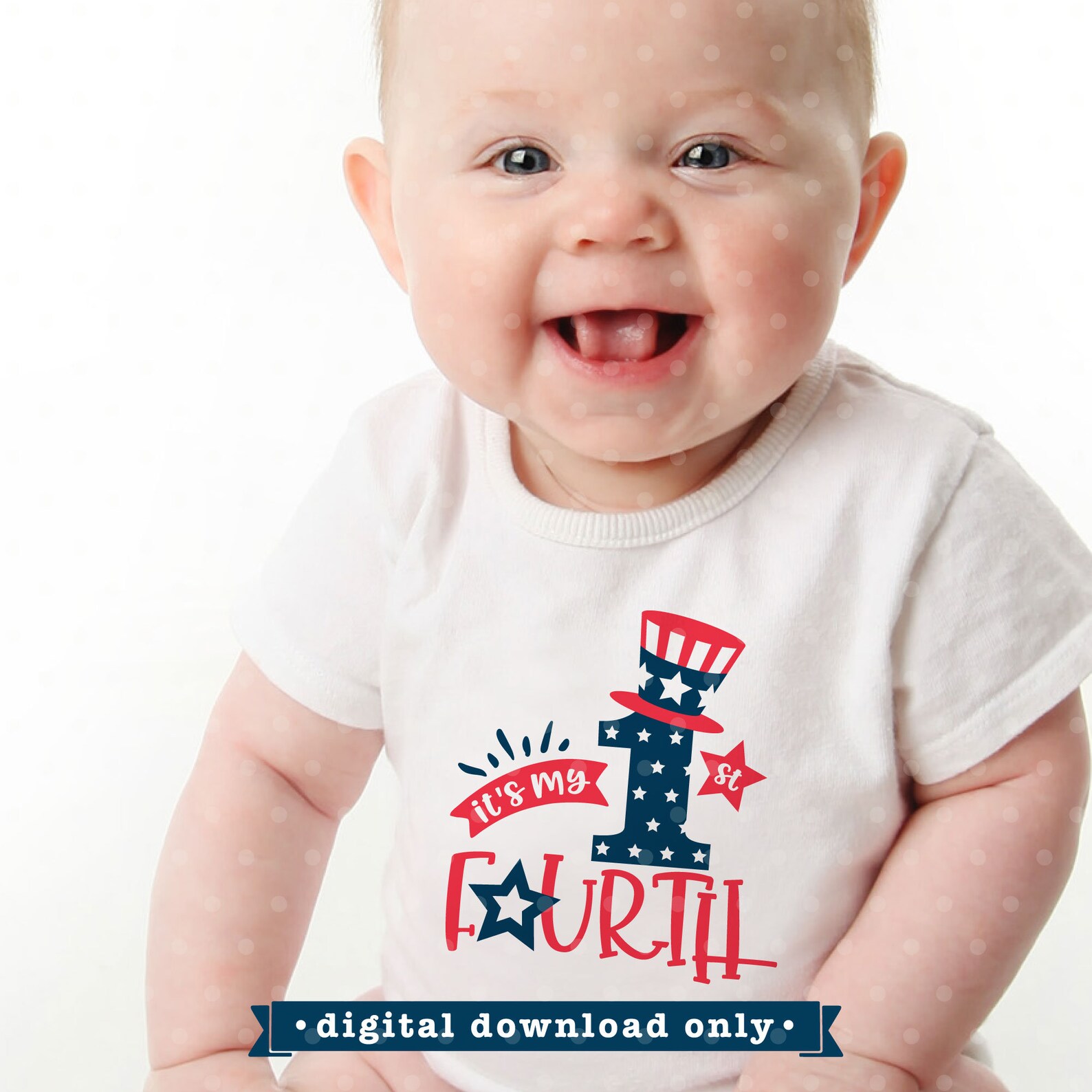 4th of July SVG for Baby 1st Fourth of July SVG File Newborn | Etsy