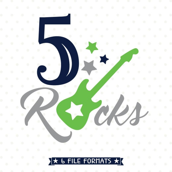 Download 5th Birthday Svg Boys Birthday Shirt Svg Cut File Rockstar Etsy