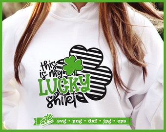 Lucky Shirt SVG: St Patrick's Day Shamrock Design (Digital Download)