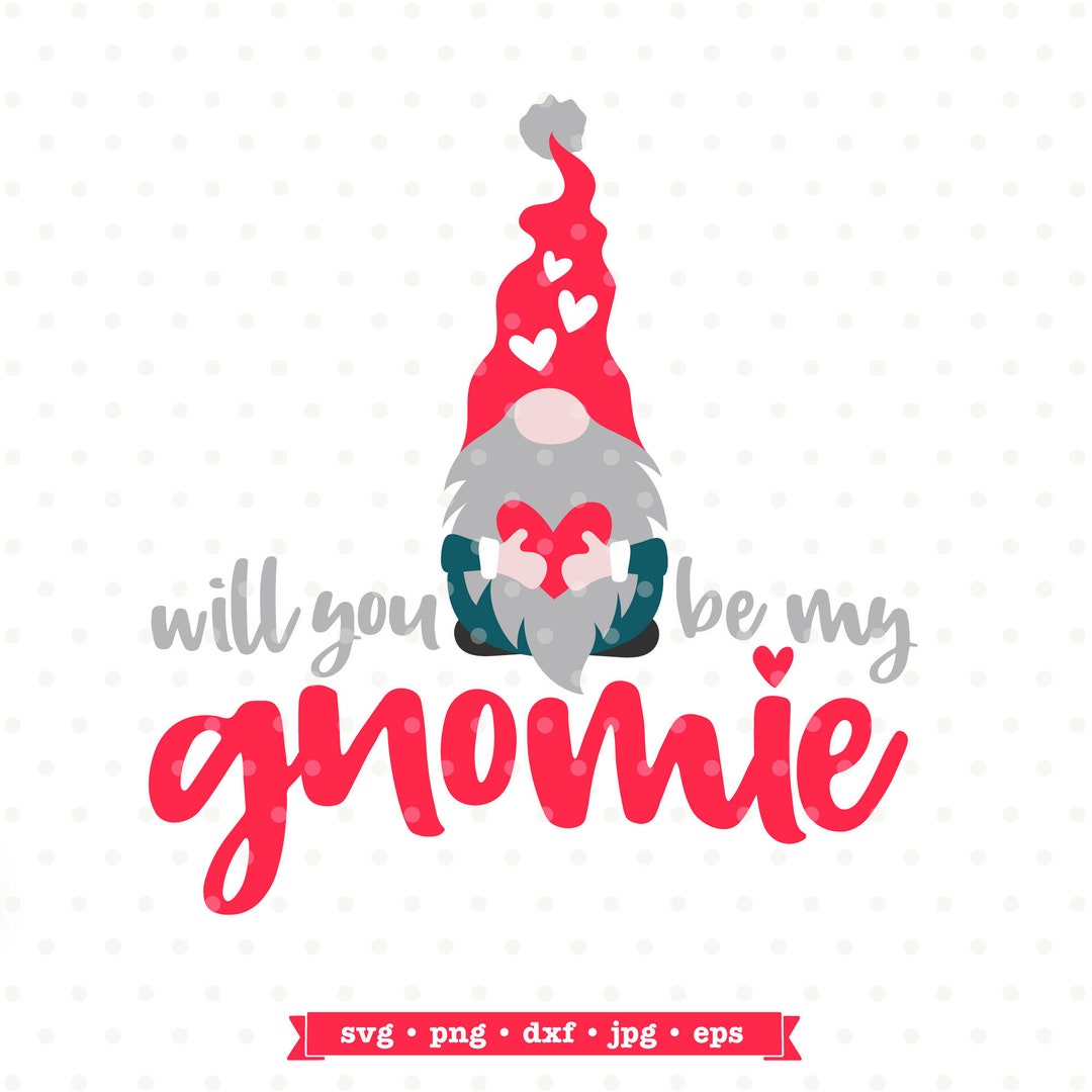 Gnome SVG File Valentines Day SVG Gnomie Svg Valentine Svg - Etsy