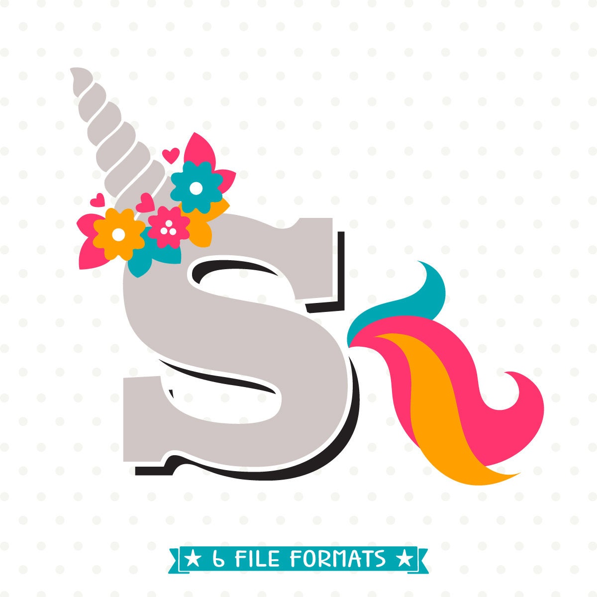 Download Letter S SVG cut file Initial Letter SVG Unicorn SVG Girls ...
