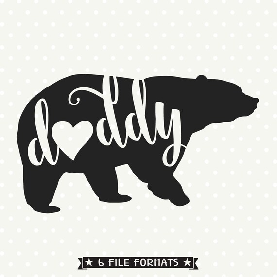 Download Daddy Bear SVG file Bear silhouette file Bear Family svg ...