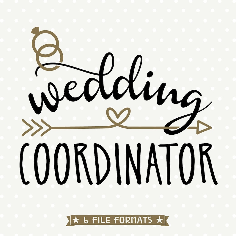 Wedding Coordinator SVG File: Bride Shirt, Wedding Party Design (Digital Download) image 1
