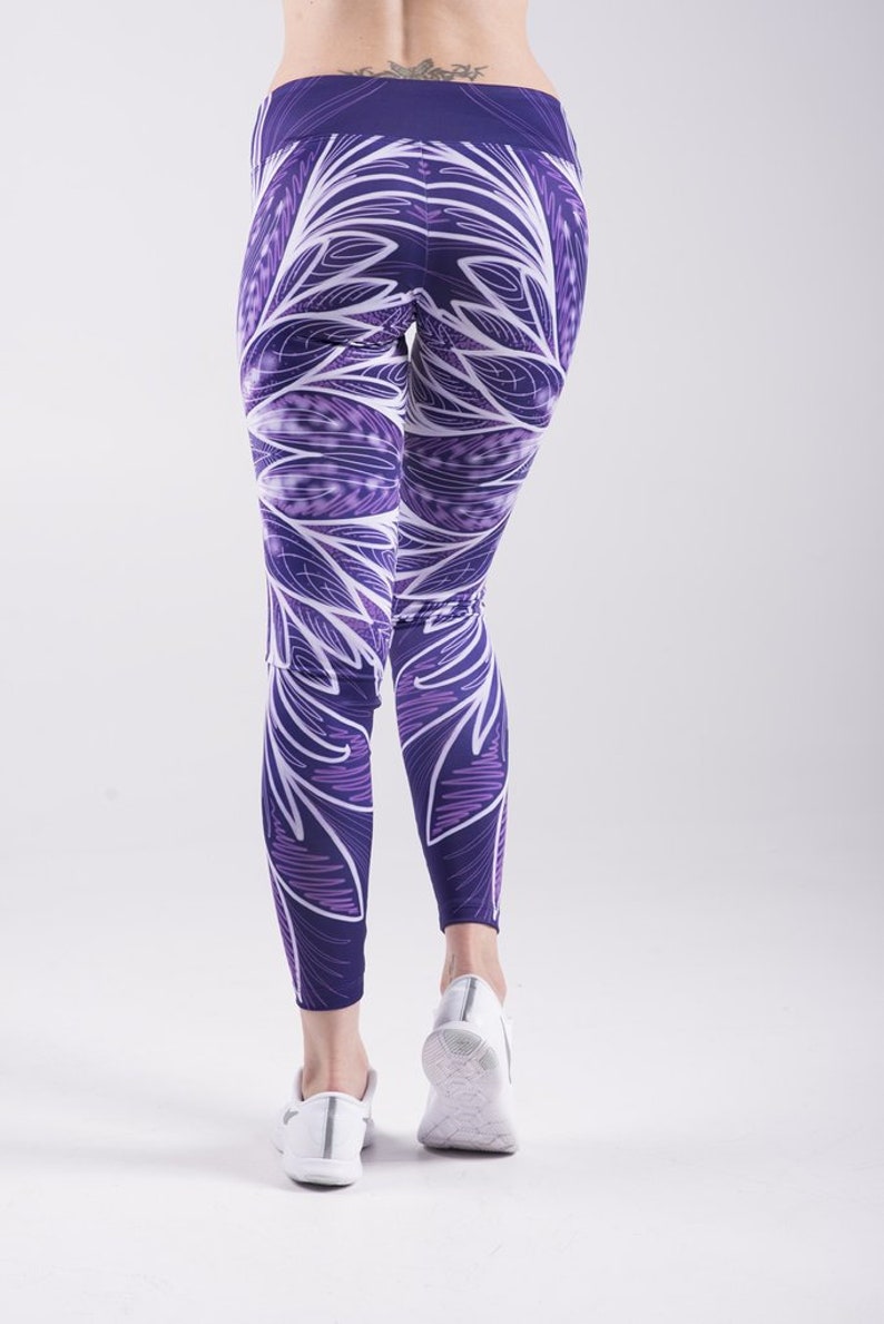 LEGGINGS Purple Yoga Leggings Purple Yoga Pants sport Etsy