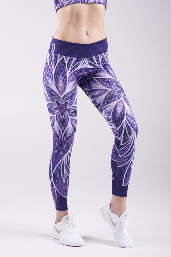 LEGGINGS Purple Yoga Leggings Purple Yoga Pants sport | Etsy