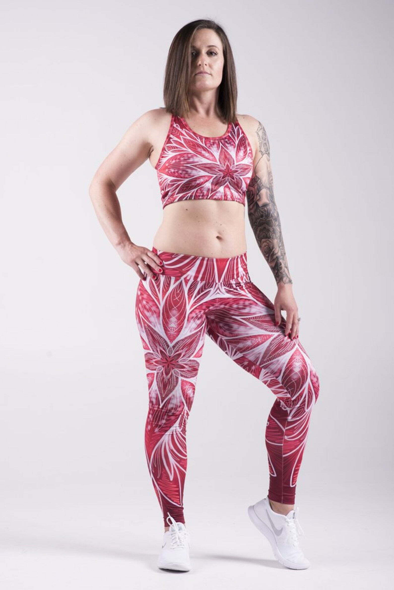 SPORTS BRA Red Yoga Sports Bra Red Yoga Crop sport flor Etsy