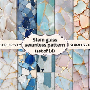 tessere di mosaico, motivo di vetrate colorate, kintsugi, carte digitali per vetrate colorate, motivo ripetuto, arte delle vetrate colorate, sfondo in marmo