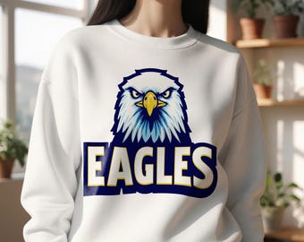 Eagle Head SVG and PNG | Bold Mascot Clipart Design | Sports Logo Sublimation File | Cricut & Silhouette Cutting Download
