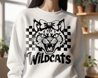 Wildcats SVG & PNG | Fierce Wildcat Mascot Clipart | Sports Team Sublimation and Cricut Cutting File | School Spirit Design