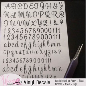 Alphabet small letter stickers in different color and sizes, Valentine letters, vinyl stickers, wedding letters, individual custom alphabet