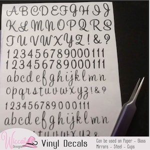 Alphabet kleine Buchstaben Aufkleber in verschiedenen Farben und Größen, Valentinstag Buchstaben, Vinyl Aufkleber, Hochzeitsbuchstaben, individuelles Wunsch-Alphabet