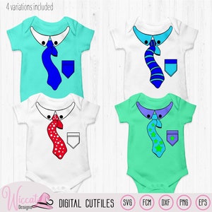 Baby-Krawatten-Kostüm, Kinder-Krawatten-Svg, Krawatten-Schnitt-Datei, Smoking-Svg, Vatertags-Svg, Cricut-Datei, Baby-Outfit-Svg, Scanncut-Datei,